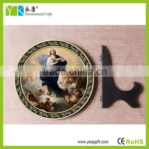 Eco-friendly Religious Catholic Christian Blessed Virgin Mary Baby Angels Decorative Carbon Custom Tourist Souvenir Plates thumbnail-5