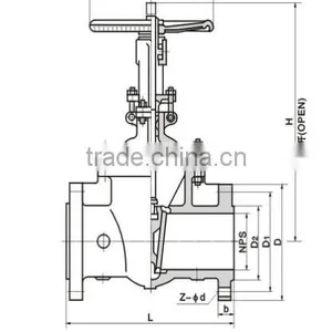 API Cast Steel Valve Forged Steel Valve Flanged Gate Valve thumbnail-2