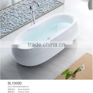 New Best Sale Acrylic Stone Bathtub With Mix Valve Shower thumbnail-1