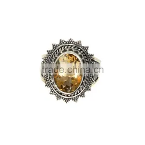 Citrine Oval Cut 925 Sterling Silver Loose Gemstone Ring thumbnail-1