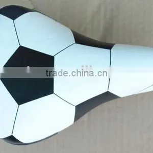 Hot Selling Football Picture Fashionable Comforable Leather Bicycle Saddle Wholesale Price Bicycle Saddles thumbnail-1