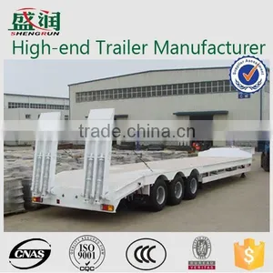 China Manufacturer Direct Supplier 3 Axles 100t Hydraulic Low Bed Trailer for Sale thumbnail-1