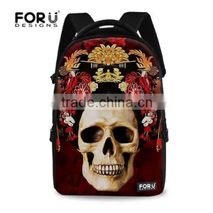 Wholesale Hot Sale Vintage Skull Backpack,Polyester Backpack,Laptop Backpack thumbnail-1