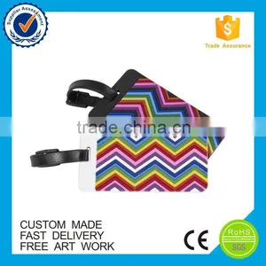 Best Selling Colorful Ripple Custom Pvc Luggage Tag thumbnail-1