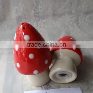 Ceramic Mushroom Salt and Pepper Shaker Personalized Design thumbnail-1
