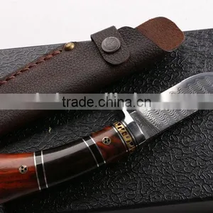 OEM Damascus Blade Handmade Small Hunting Knife thumbnail-4