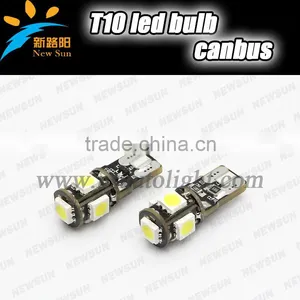 Hot Sale T10 Canbus 5 Smd 5050 Led Car Lamp No Error W5w 194 Canbus Led T10 5w5 Canbus Car Led Auto Bulb thumbnail-1