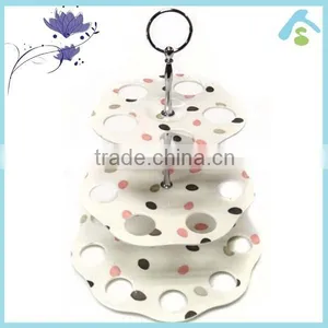 3 Tier Plastic Cupcake Stand Fruit Plate Stand thumbnail-1