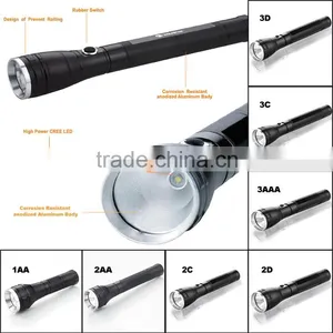 High Power Aluminum Alloy AAA Battery Emergency Cree Led Flashlight thumbnail-3