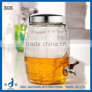 12L Beer Shape Glass Alcoholic Beverage Dispenser With Faucet thumbnail-1