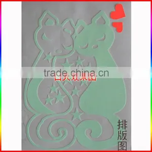 Glow in the Dark Two Cats Luminous Sticker thumbnail-2