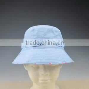 Custom Cheap Plain Kid's Bucket Hat With Woven Label thumbnail-2