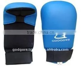 Pre Formed Mold Comfortable Punching Blue and Black Fine PU Karate Mitt thumbnail-1