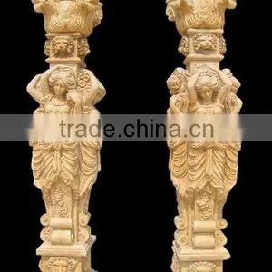 China Marble Woman Statue Column for Sale thumbnail-1