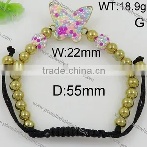 Butterfly Shape Latest Gold Beads Bracelet Girl Model thumbnail-3