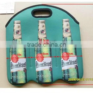 Promotional Four Pack Neoprene Beer Bottle Cooler Holder With Strap thumbnail-5