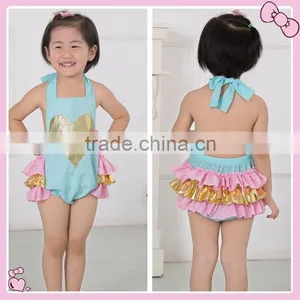 Wholesale Baby Romper With Pom Pom Trim,girl Romper for Baby thumbnail-4