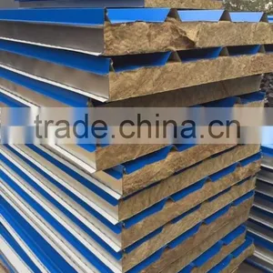 Fireproofing Materials Cheap Rock Wool Sandwich Roof Panels for Building thumbnail-1