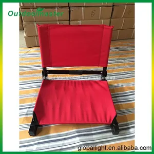 Portable Cheap Take Easy Folding Red Football Stadium Seat thumbnail-1
