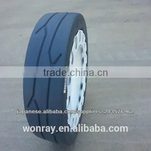 16x4 Solid Tire With Brake for Bobcat, Wheel for Lifting Platform thumbnail-3