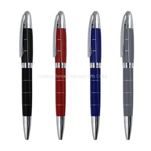 Promotional Logo Printed Gift Custom Metal Ballpoint Pen thumbnail-1