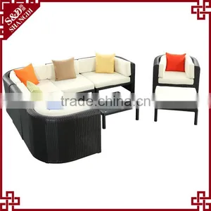 Colourful Pillows Design Patio Rattan Handcraft 6 Seater Set Design Sofa thumbnail-3