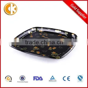 Square Black Disposable Plastic Food Tray thumbnail-1