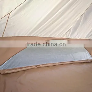 Beige Color Customized Tulip Bell Tents Camping Cotton Canvas Bell Tent thumbnail-6