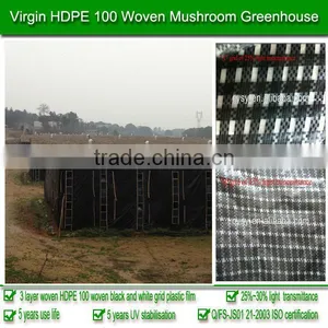 150g Weight 15% Light Transmittance HDPE 5-year Use Life 200 Micron Agriculture Black and White Grid Plastic Film for Mushroom thumbnail-1