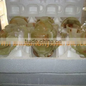 NATURAL COLOR ONYX TEA SETS HANDICRAFTS thumbnail-1