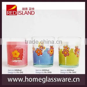 8oz Glass Cup With Printing Designs/water Cup/printed Glass Cup thumbnail-1