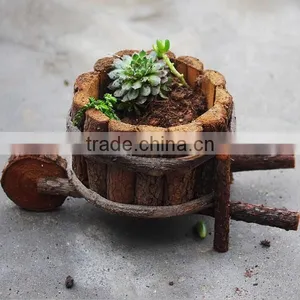 Creative Small Trailer Small Wooden Planters for Succulent Plant thumbnail-1