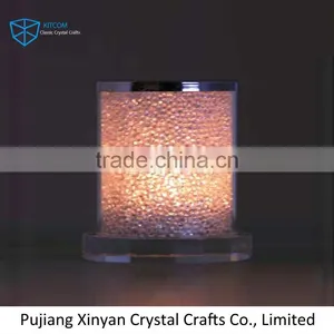 Factory Supply Custom Design Clear Crystal Candle Holder With Different Size thumbnail-1
