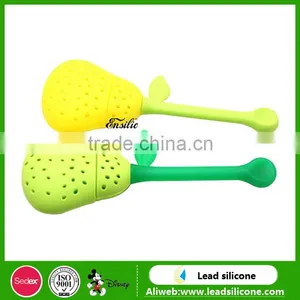Factory Price BPA Free Silicone Strawberry Tea Strainer Infuser thumbnail-2