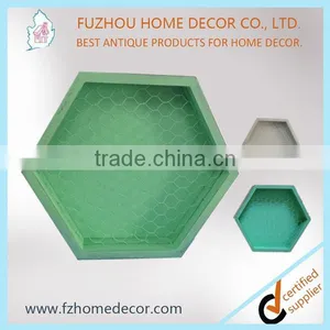 Wooden Hexagon/cubicle Decorative Wall Shelf With MDF Material thumbnail-1