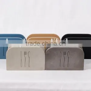 Creative Wedding Decoration Bare Concrete Restaurant Napkin Holder thumbnail-2