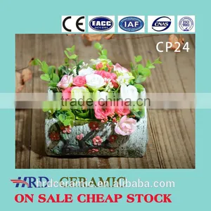High Quality Colorful Cement Garden Flower Pot thumbnail-1