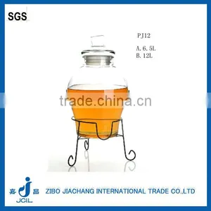 12L Clear Glass Drink /water /beverage Dispenser With Stand thumbnail-1