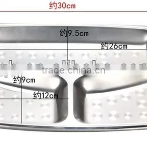 SS18/8 Stainless Steel Fast Food Tray/Mess Tray/Snack Tray,Winolaz thumbnail-3
