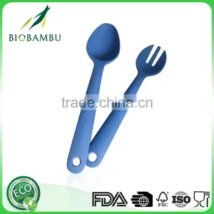 Customized No Pollution Non-toxic Bamboo Fiber Spoon and Fork thumbnail-3