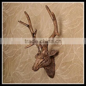 European Style Wall Decoration Resin Wall-mounted Deer Head for Sale thumbnail-6
