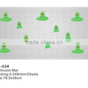PVC Anti-slip Bathroom Mat With Frog Decoratives Parts thumbnail-1