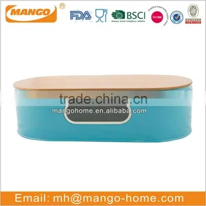 Colorful Bread Storage Bin With Bamboo Lid thumbnail-1