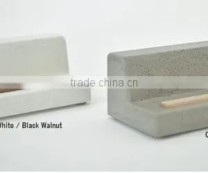 Office Series Concrete Desk Set Pencil Holder , Business Card Holder thumbnail-3