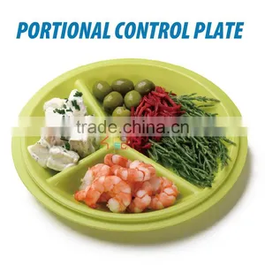 3-compartment Meal Prep Plastic Microwave Portion Control Plates Section Divided Dish With Air Vented Lids thumbnail-3