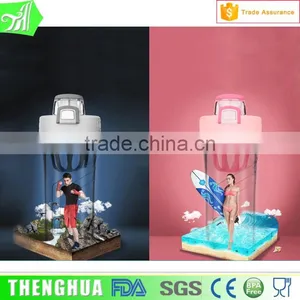 New Design Tritan Water Bottle Plastic Milk Shake Bottle Shaker thumbnail-1