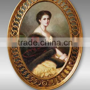 Antique Framed Oil Painting,women Portrait Oil Painting thumbnail-1