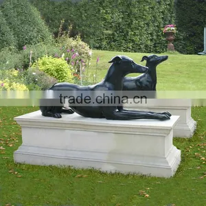 Garden Decoration Animal Sculpture Life Size Bronze Great Dane Statue thumbnail-1