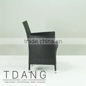 Pasadena Wicker Chair (Black) - Dining Wicker Furniture Chair thumbnail-4