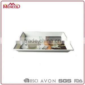 China Factory Direct Melamine Plastic Hotel Coffee Trays With Handles thumbnail-2